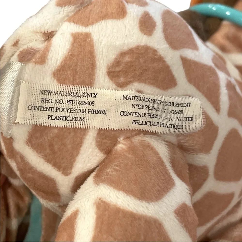 Carter's Developmental Giraffe Plush Stuffed Animal Mirror Crinkle Teether